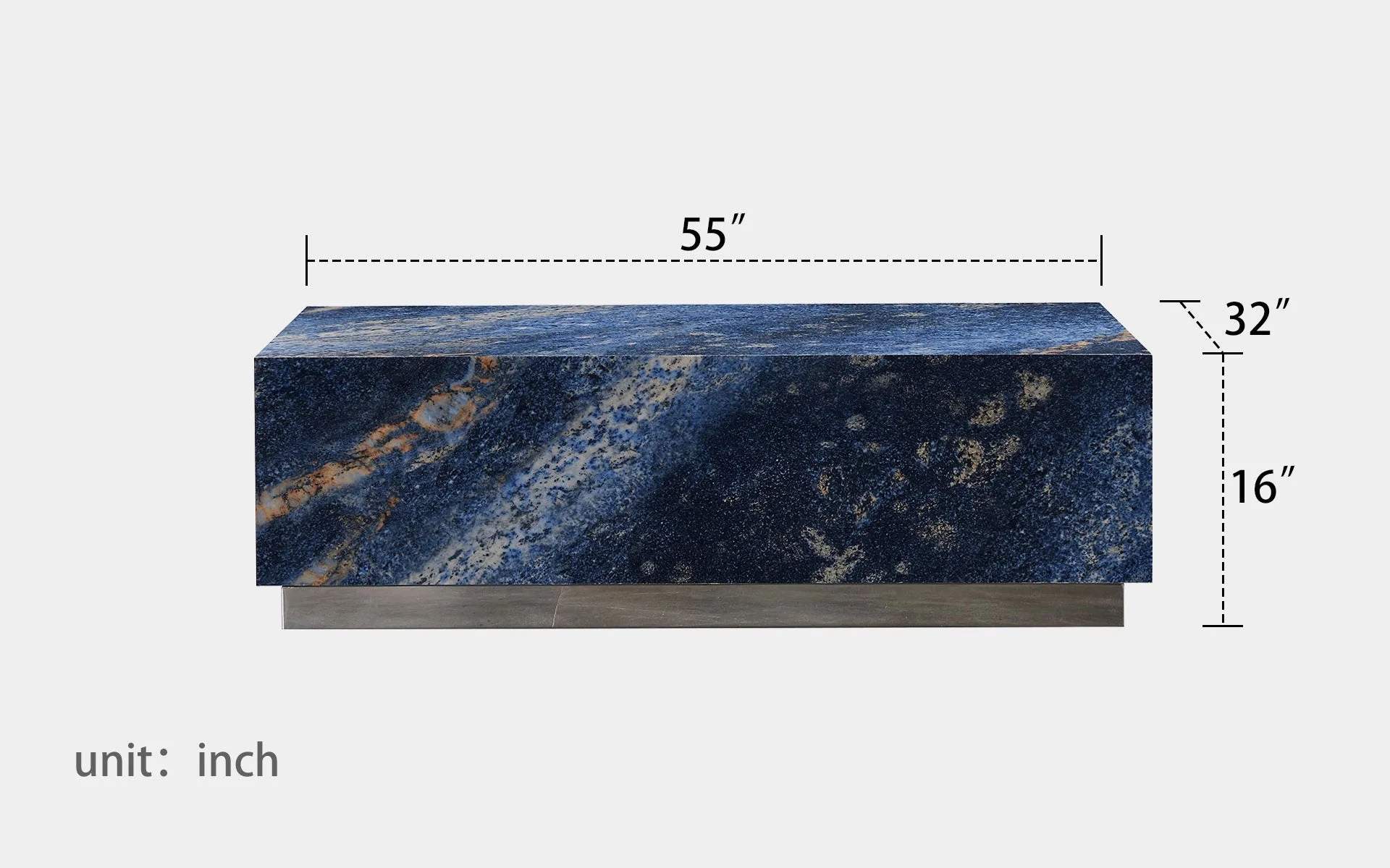 Aphrodite Sintered Stone Rectangular Coffee Table - Image 18
