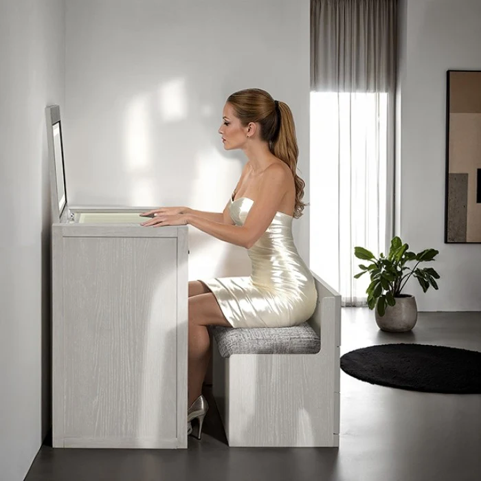 Ashburton Vanity Set with Stool – Contemporary - Image 6