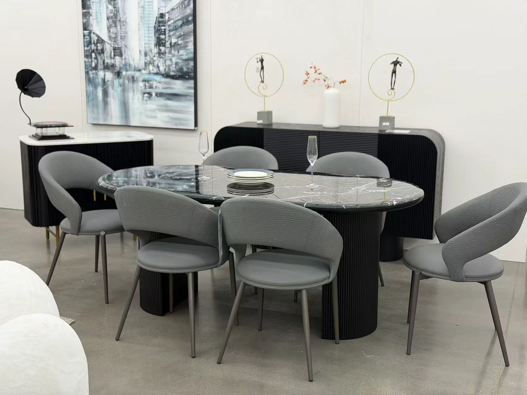 Athena Curve Dining Table - Image 4