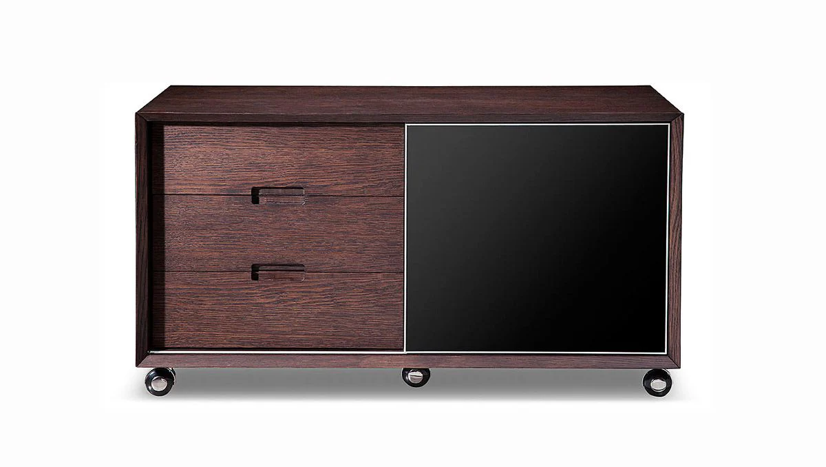 Atlas Modern Brown Oak Cabinet Office Desk - Image 4