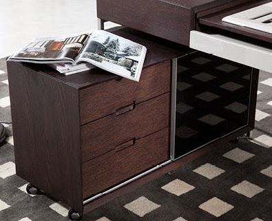 Atlas Modern Brown Oak Cabinet Office Desk - Image 6