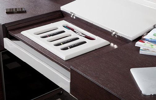 Atlas Modern Brown Oak Cabinet Office Desk - Image 8