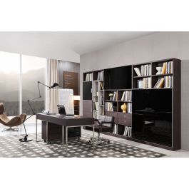 Atlas Modern Brown Oak Cabinet Office Desk - Image 9