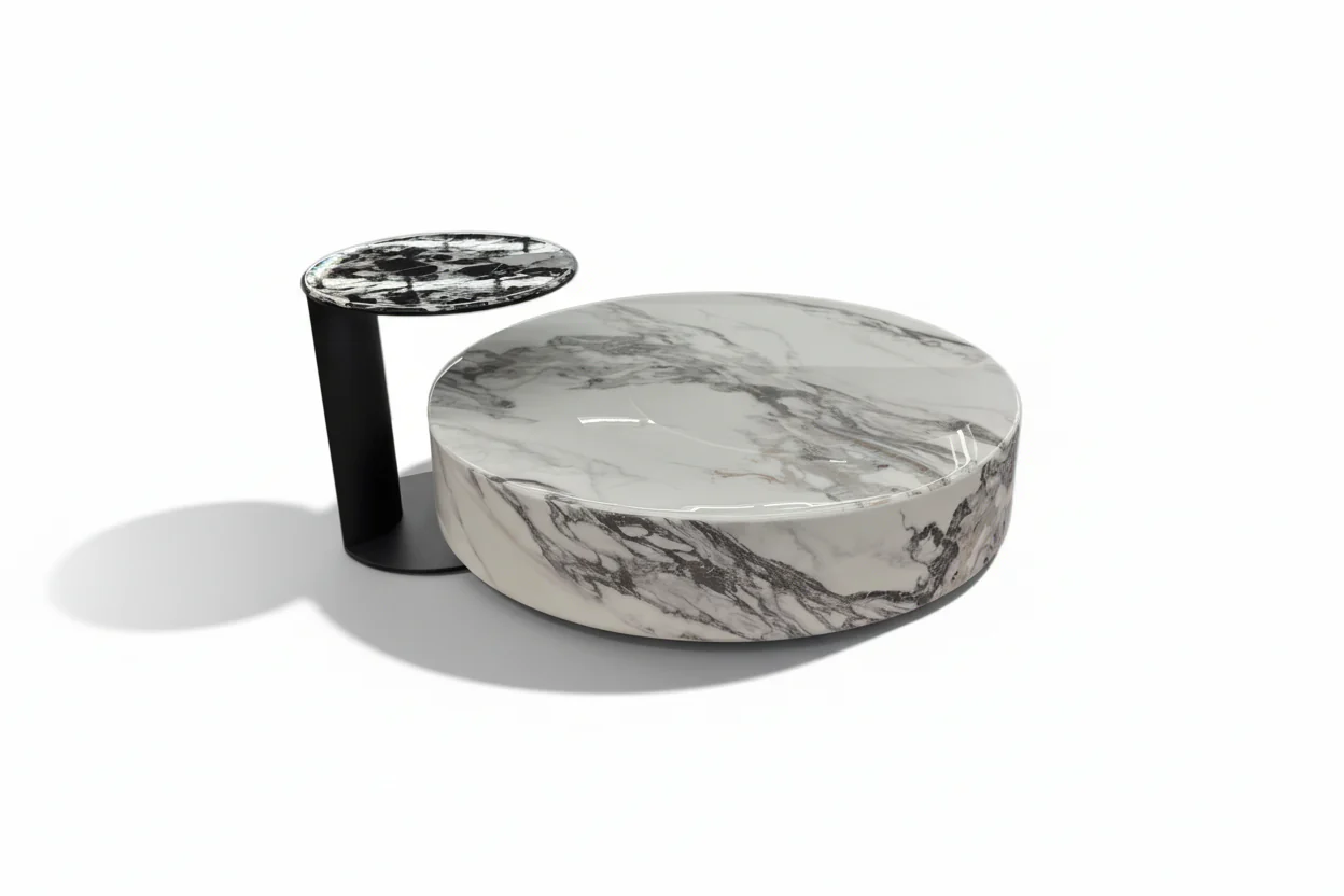 Aurora Marble Coffee Table Set