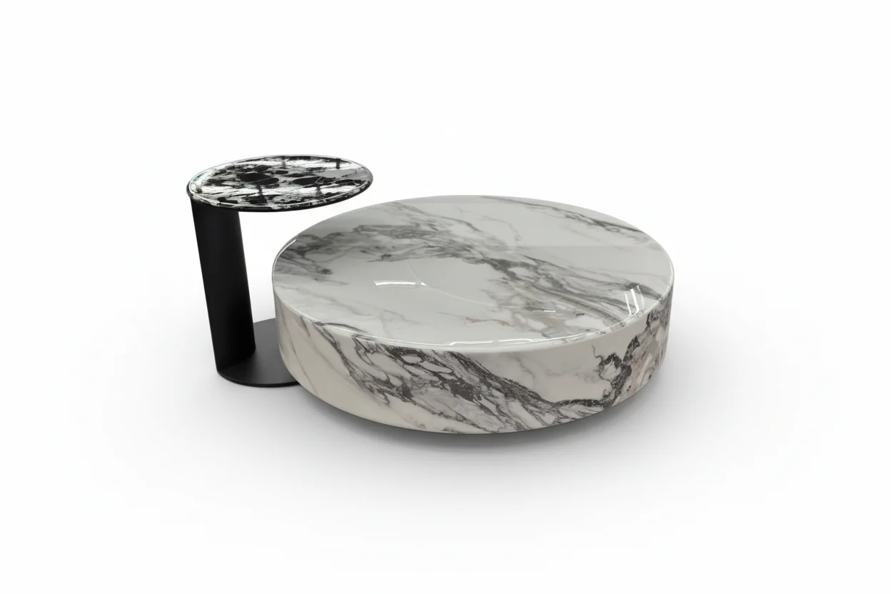 Aurora Marble Coffee Table Set - Image 11