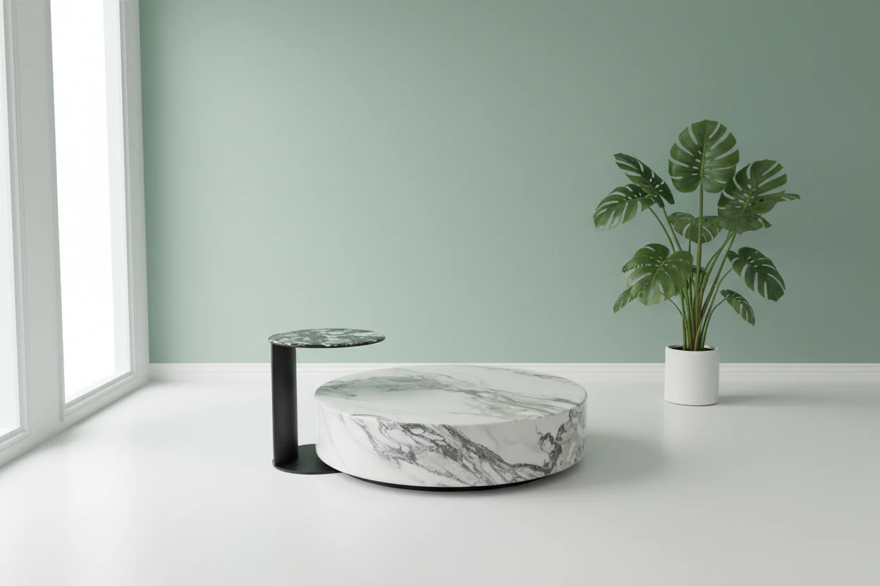Aurora Marble Coffee Table Set - Image 4