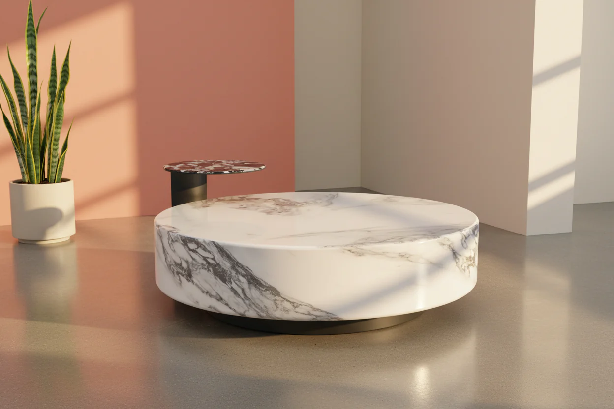 Aurora Marble Coffee Table Set - Image 5