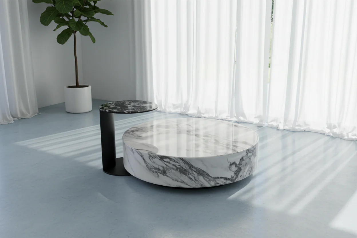 Aurora Marble Coffee Table Set - Image 7