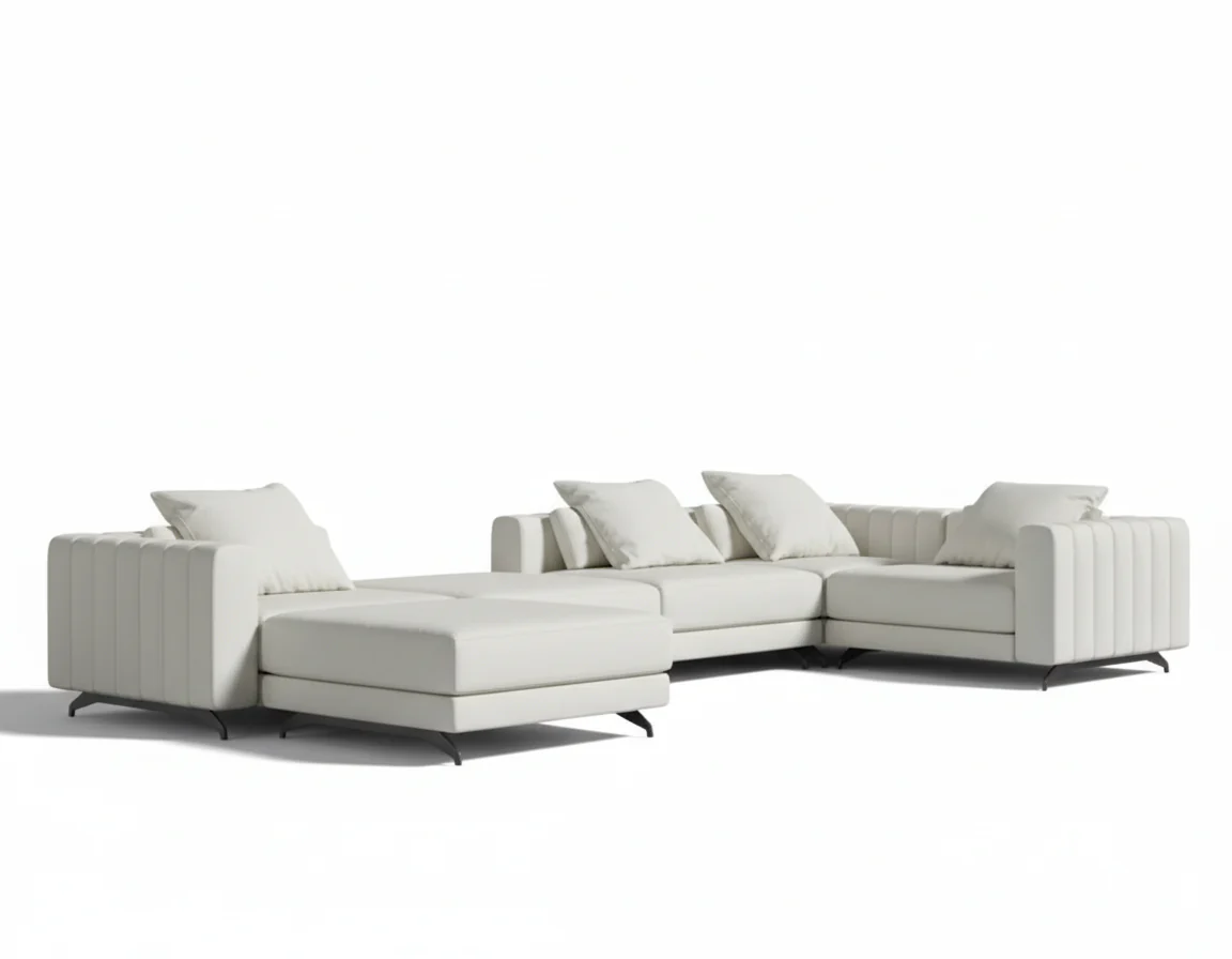 Azure Fabric Modular Sectional