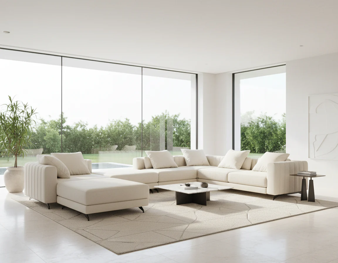 Azure Fabric Modular Sectional - Image 2