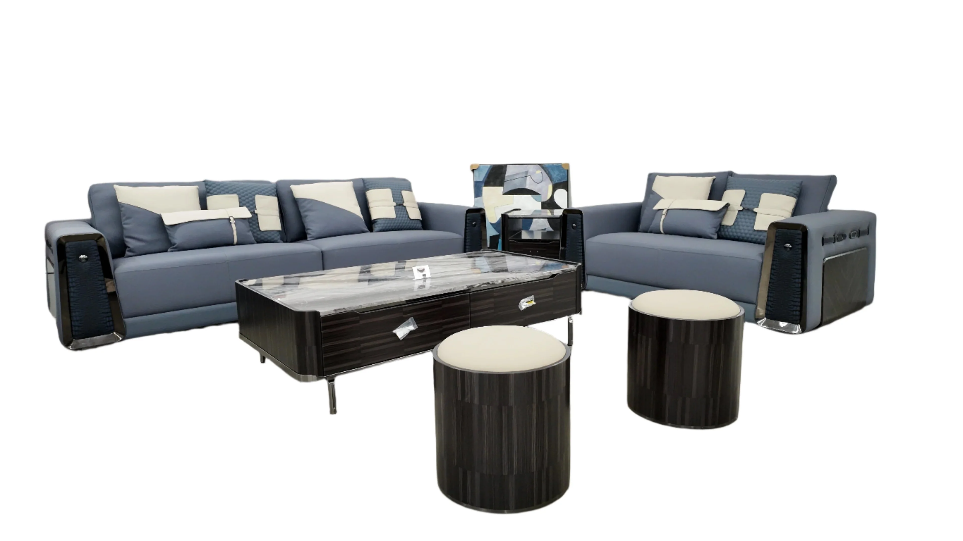 Azure Luxe Sofa Set - Image 5