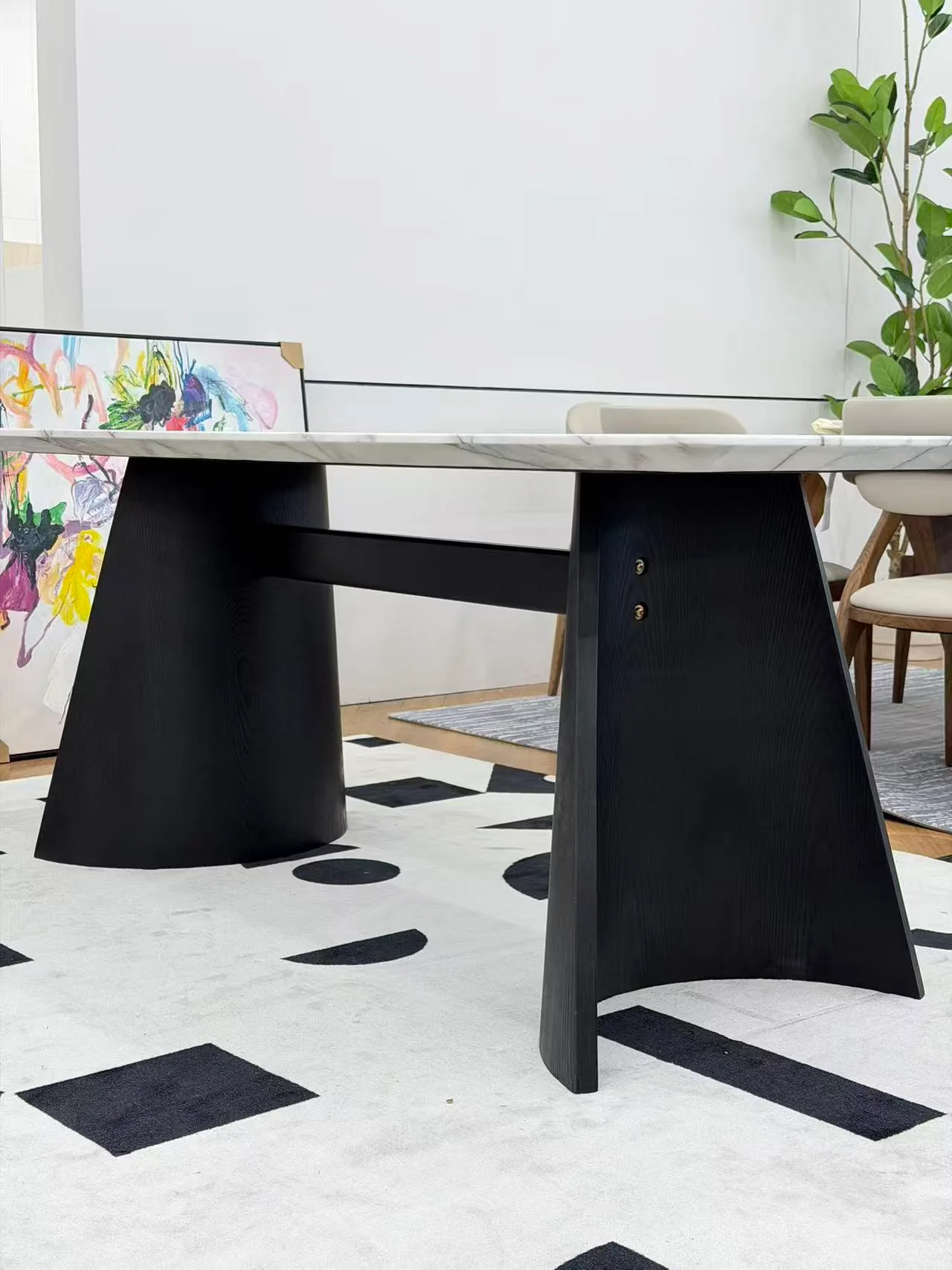 Bianco Arc Dining Table - Image 4