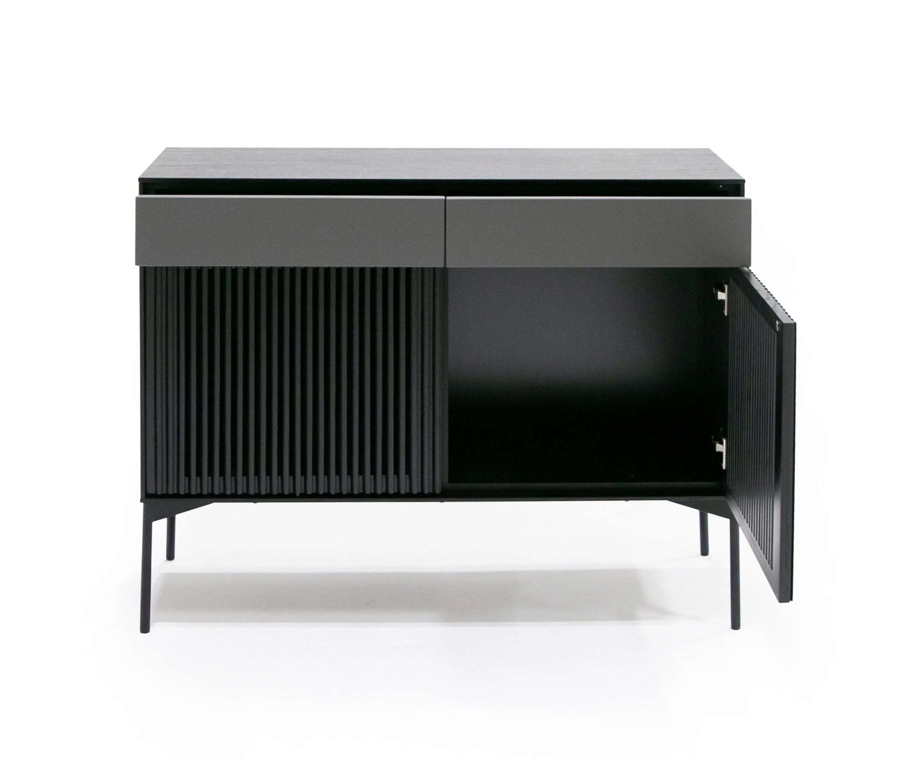 Black Oak Louvered Buffet - Image 4