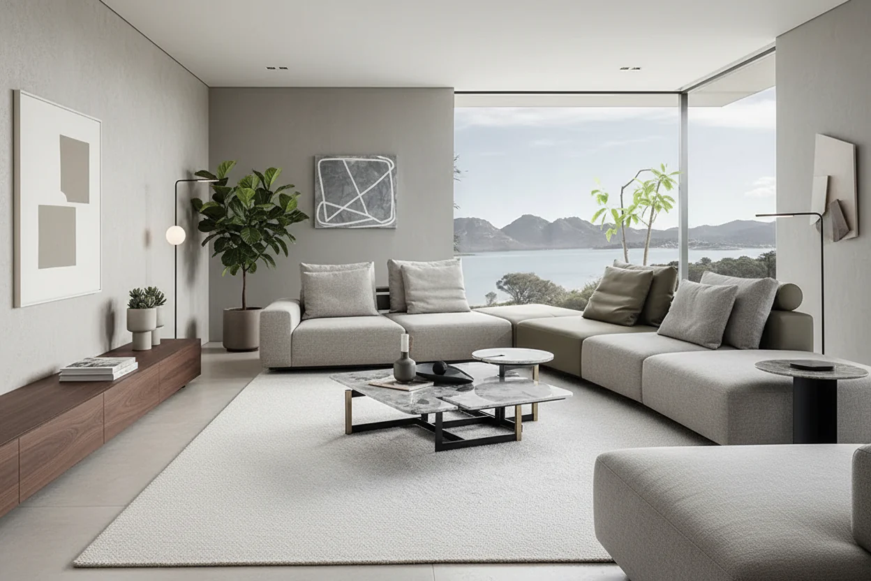 Carrara Marble Coffee Table Set - Image 3