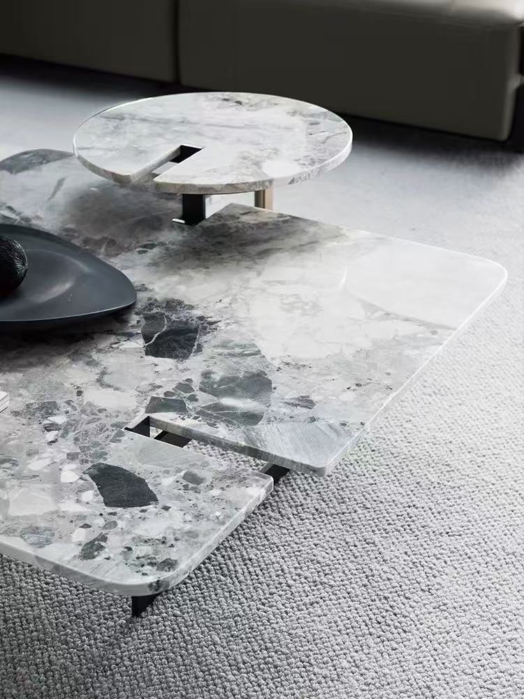 Carrara Marble Coffee Table Set - Image 8