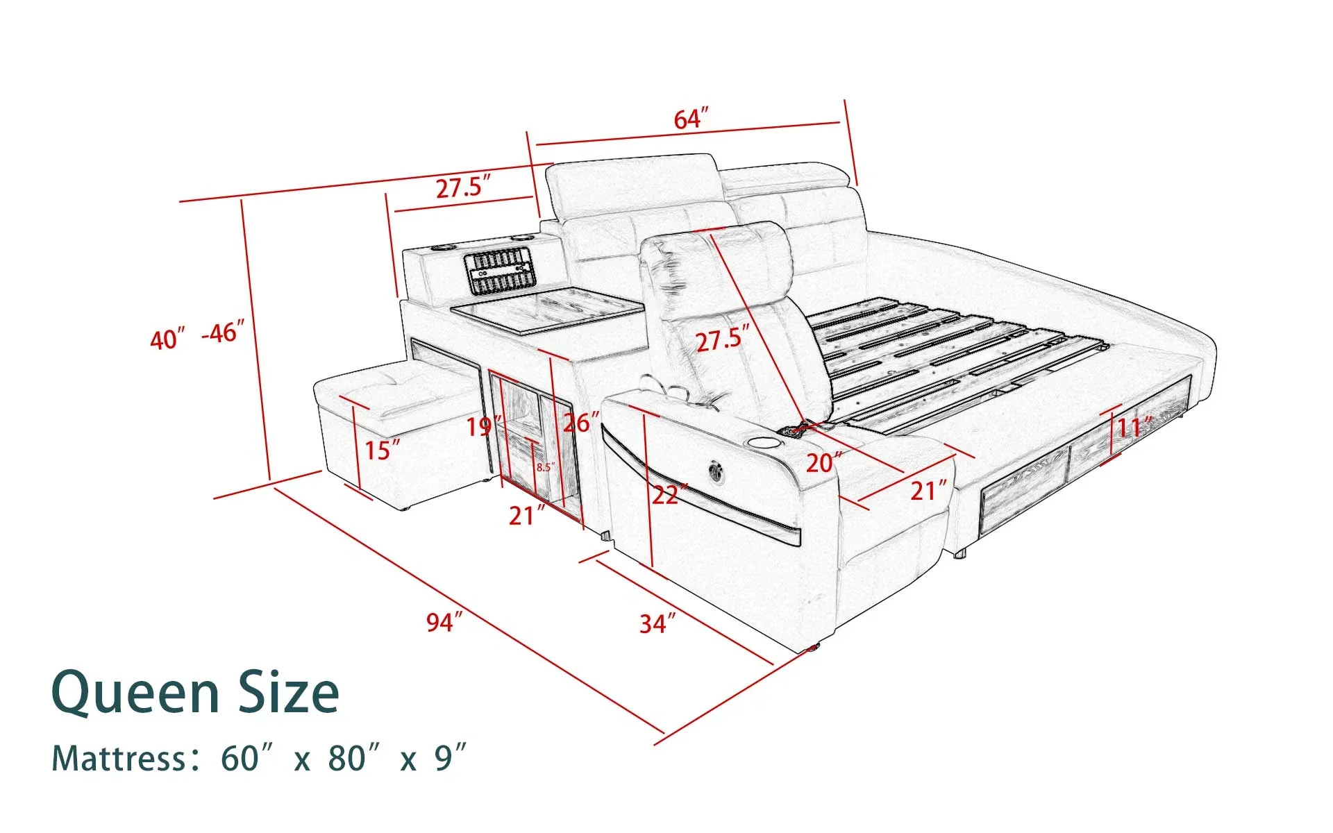 Celestia Multifunctional Smart Bed - Image 19