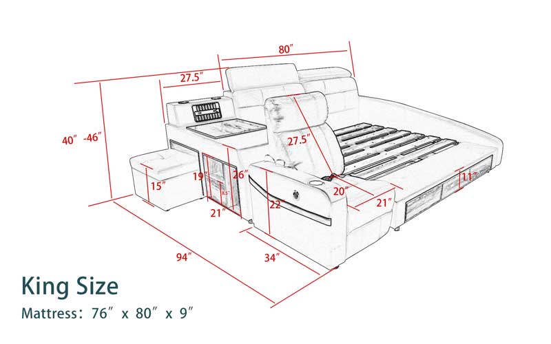 Celestia Multifunctional Smart Bed - Image 20