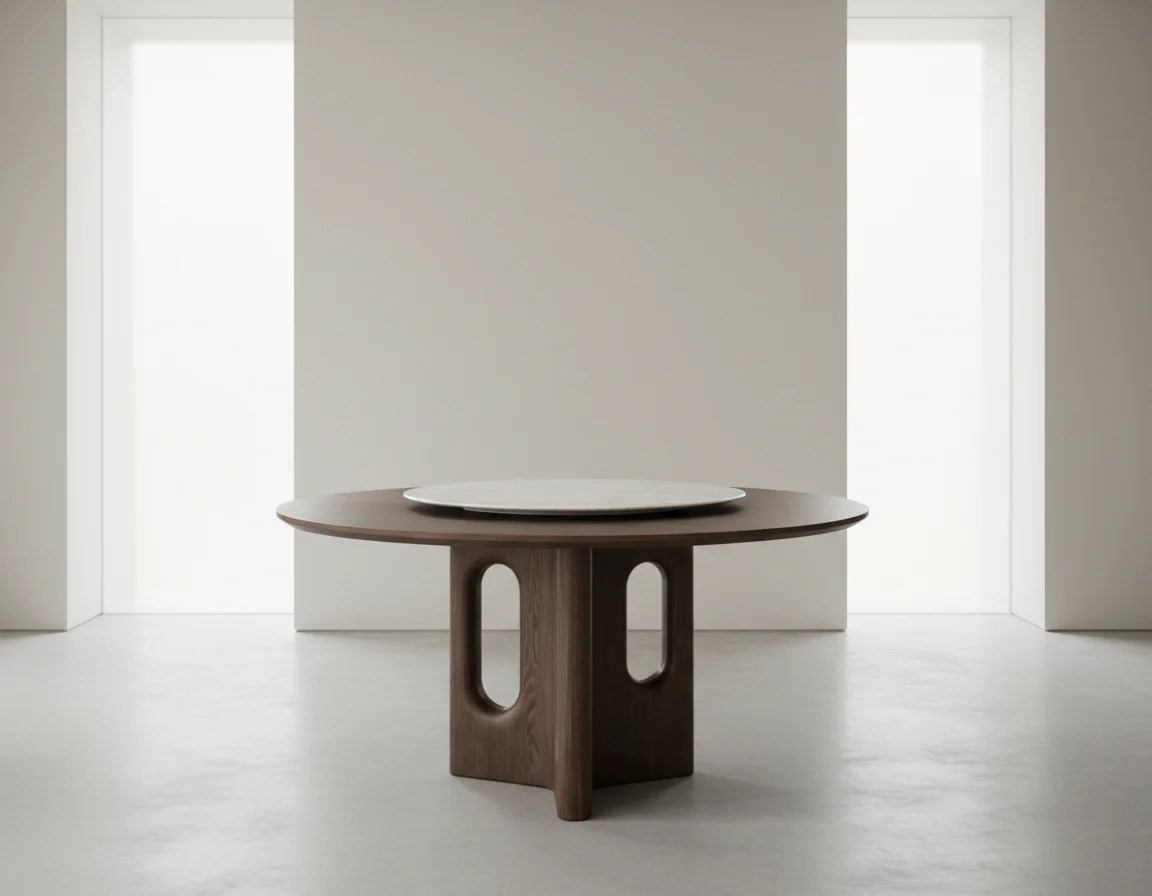 Chestnut Wood Dining Table - Image 3