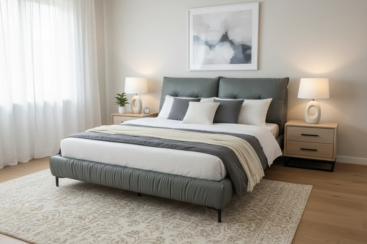 CloudNest Pillowed Platform Bed - Image 3