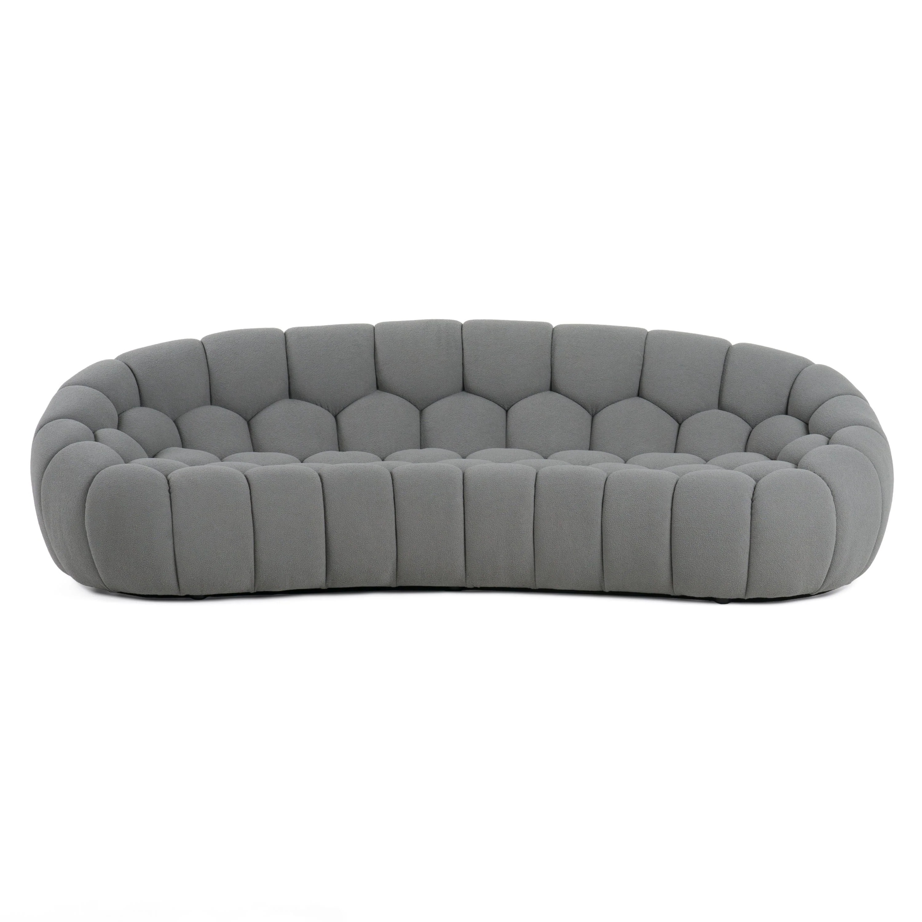 Cozy Cloud Sofa Set - Modern Curved Fabric Sofa - Image 7
