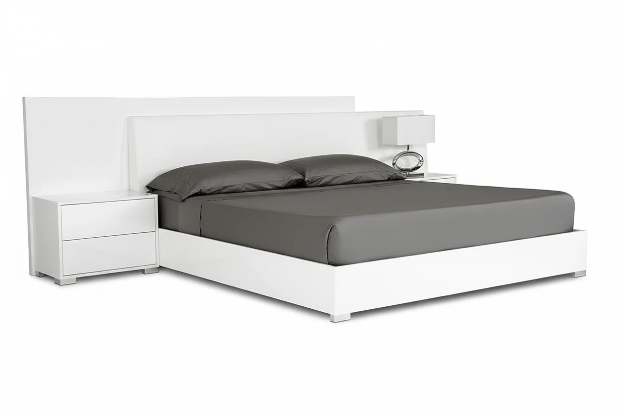 Crystal Luxe High Gloss Platform Bed