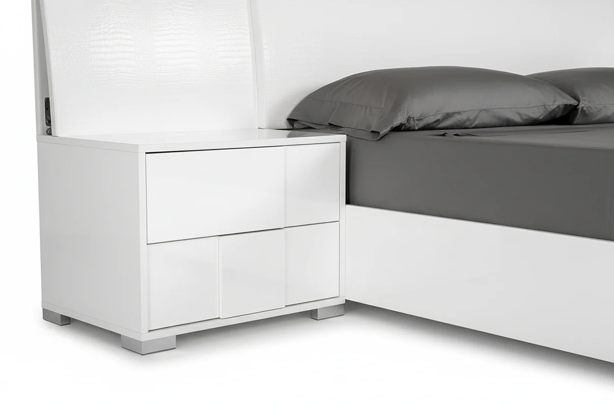 Crystal Luxe High Gloss Platform Bed - Image 9