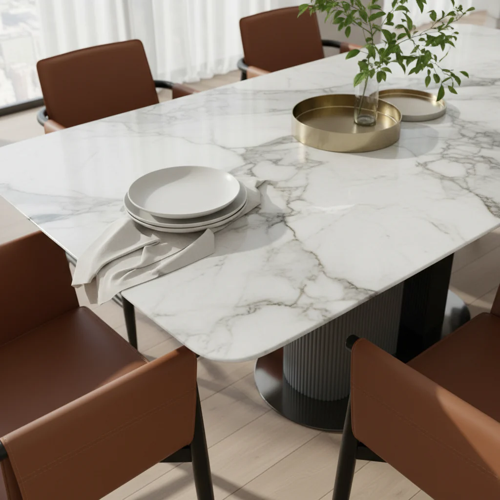 Emperador Grey Rectangular Dining Table - Image 10