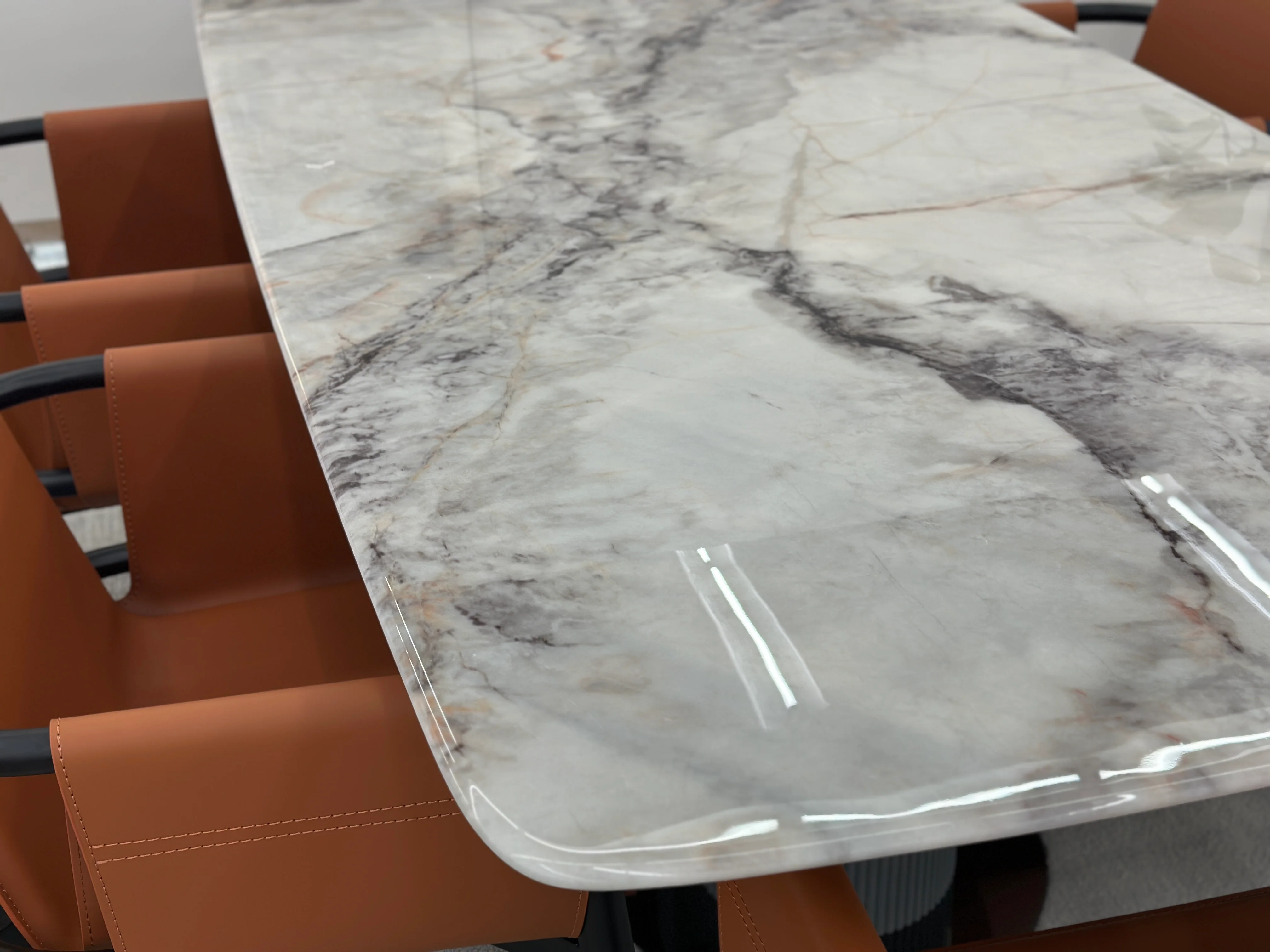 Emperador Grey Rectangular Dining Table - Image 11