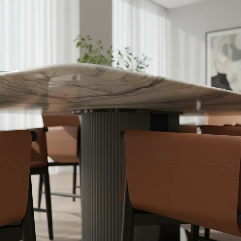 Emperador Grey Rectangular Dining Table - Image 12