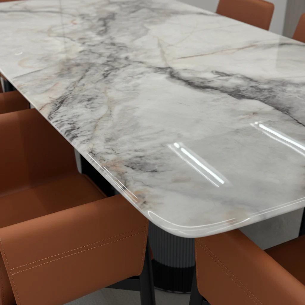 Emperador Grey Rectangular Dining Table - Image 14