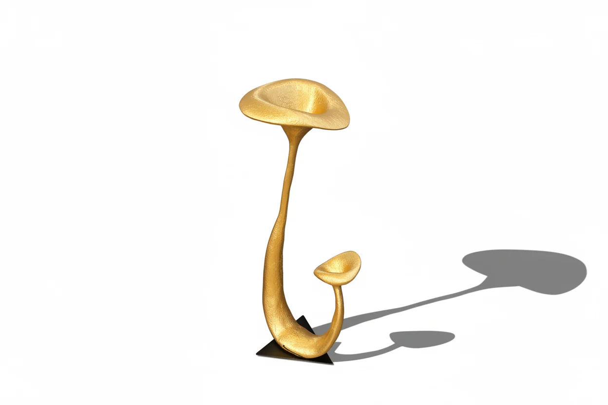 Golden Mushroom Floor Lamp