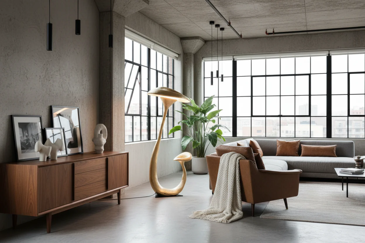 Golden Mushroom Floor Lamp - Image 6