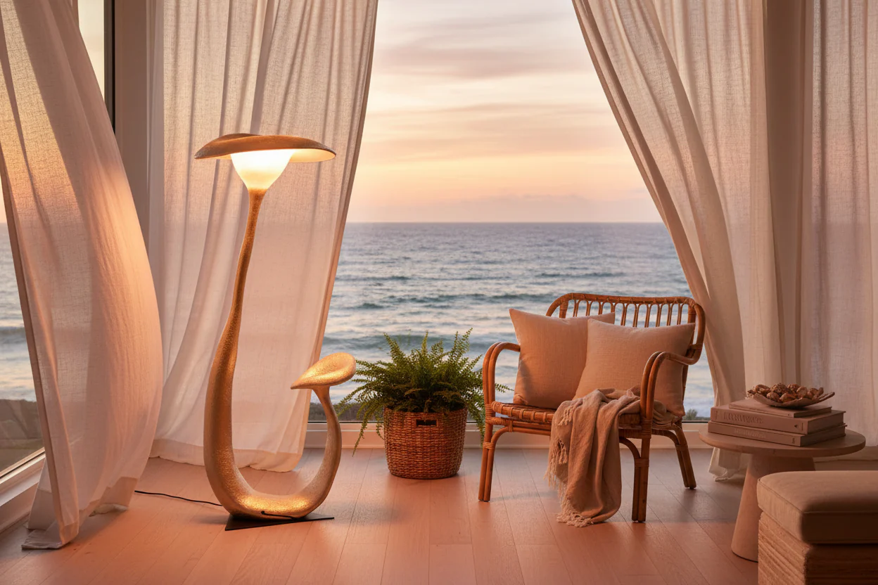 Golden Mushroom Floor Lamp - Image 7