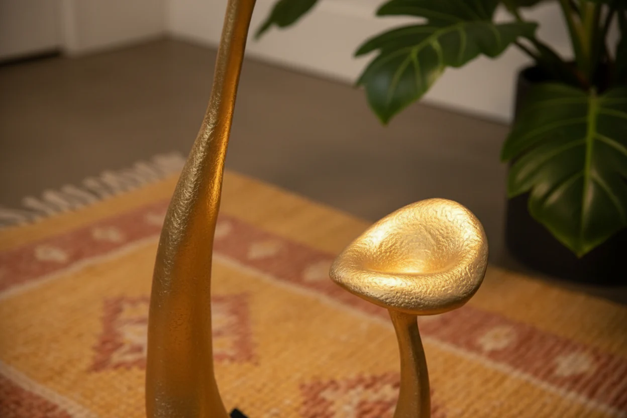 Golden Mushroom Floor Lamp - Image 9