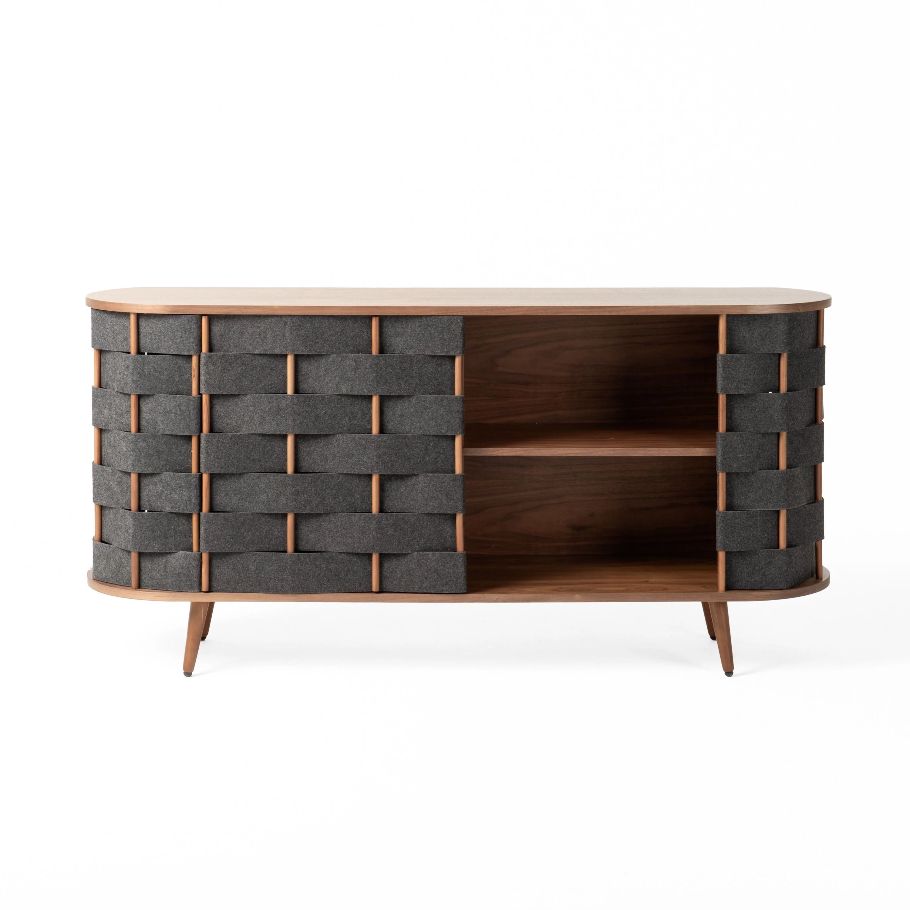 Grey Woven Sideboard Buffet