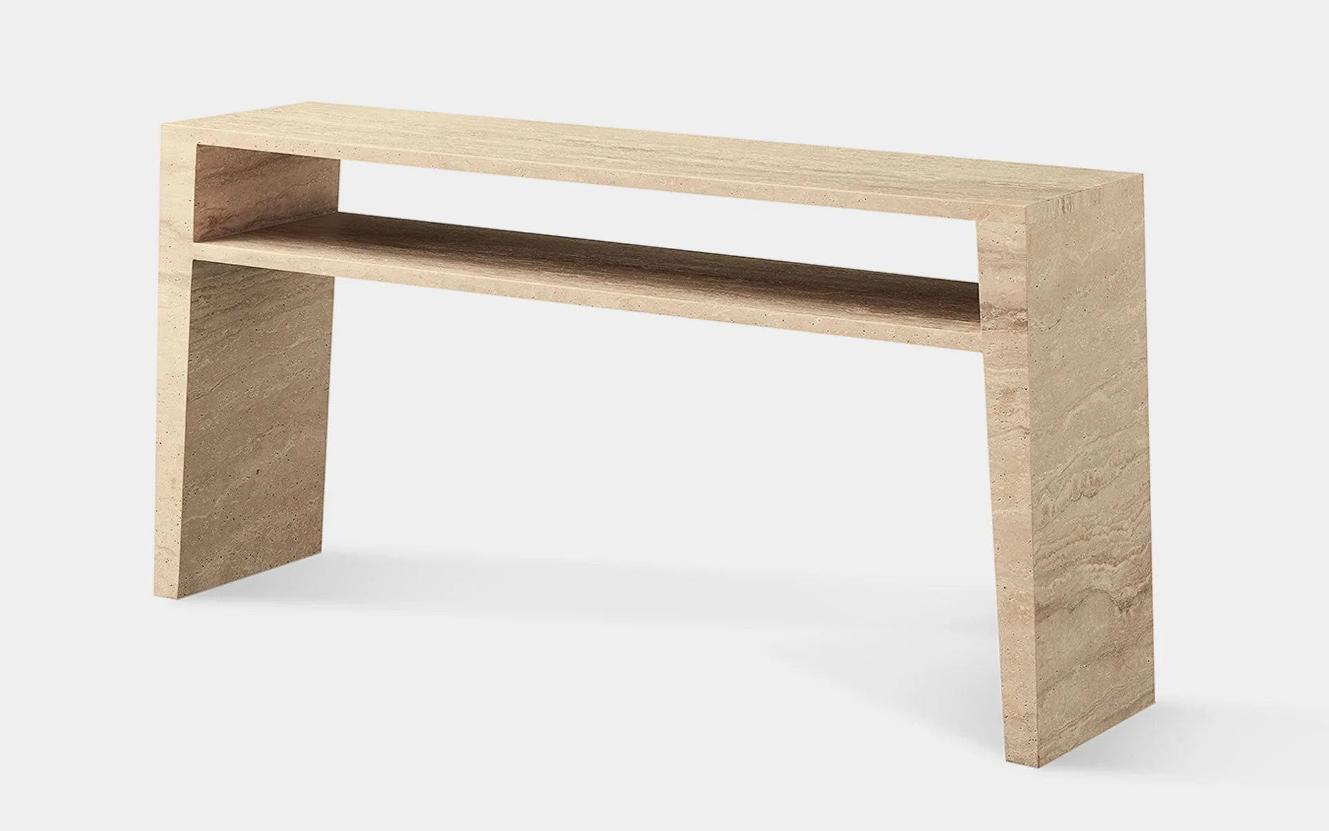 Gypsophila Travertine Large Rectangle Side Table - Image 14