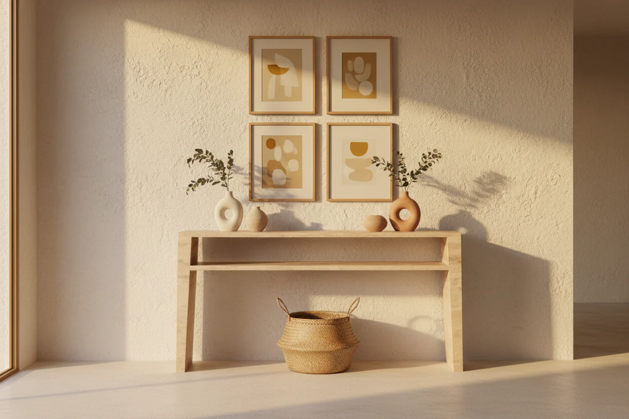 Gypsophila Travertine Large Rectangle Side Table - Image 7