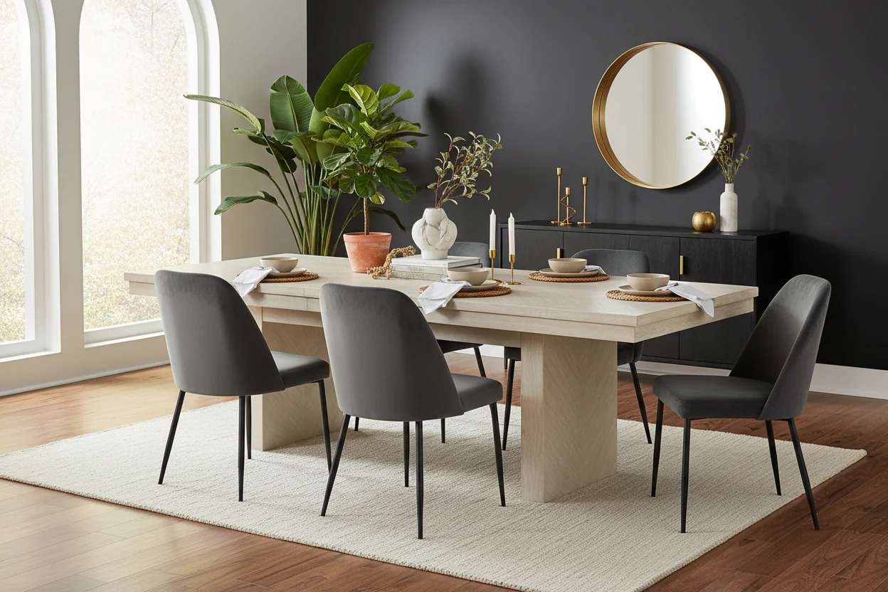 Hagerman Modern Extendable 6PC Dining Table - Image 10
