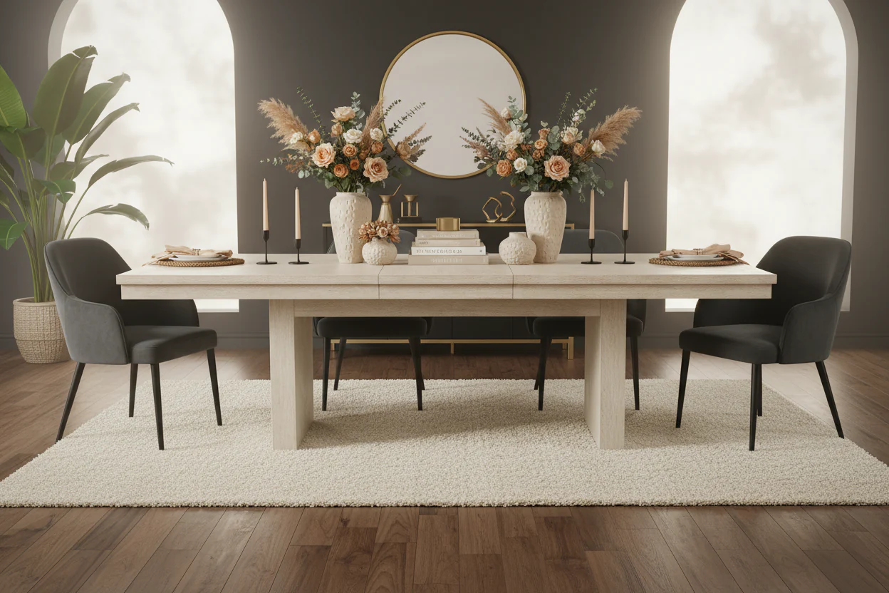 Hagerman Modern Extendable 6PC Dining Table - Image 6