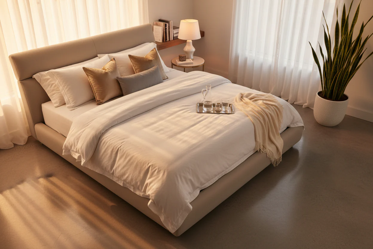 Haven Modern Upholstered Platform Bed - Image 2