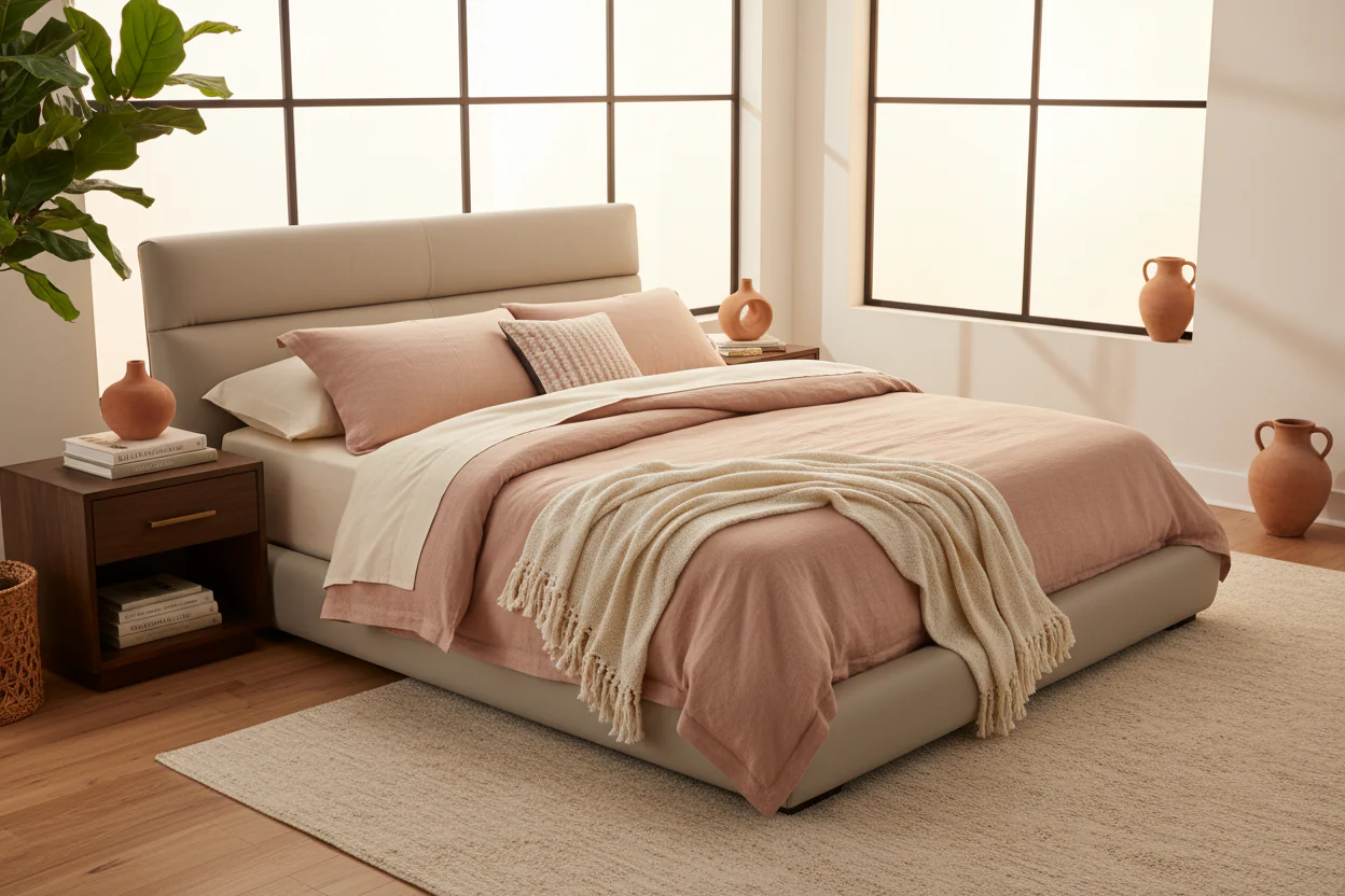 Haven Modern Upholstered Platform Bed - Image 8