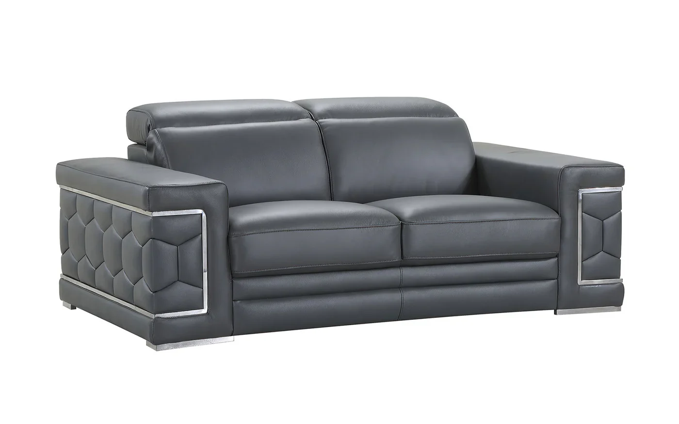 Honeycomb Leather Sectional - Image 9
