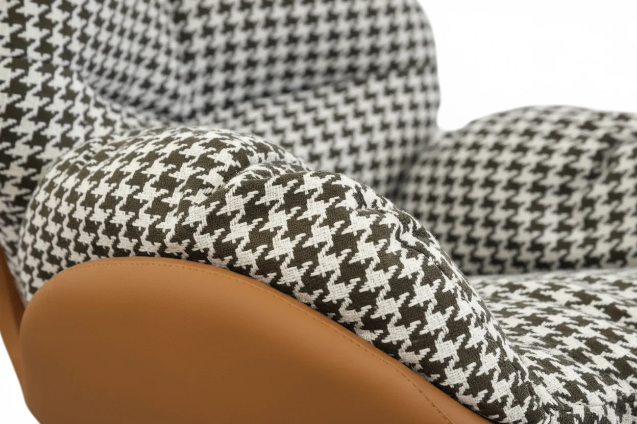Houndstooth Haven Swivel Accent Chair - Image 13