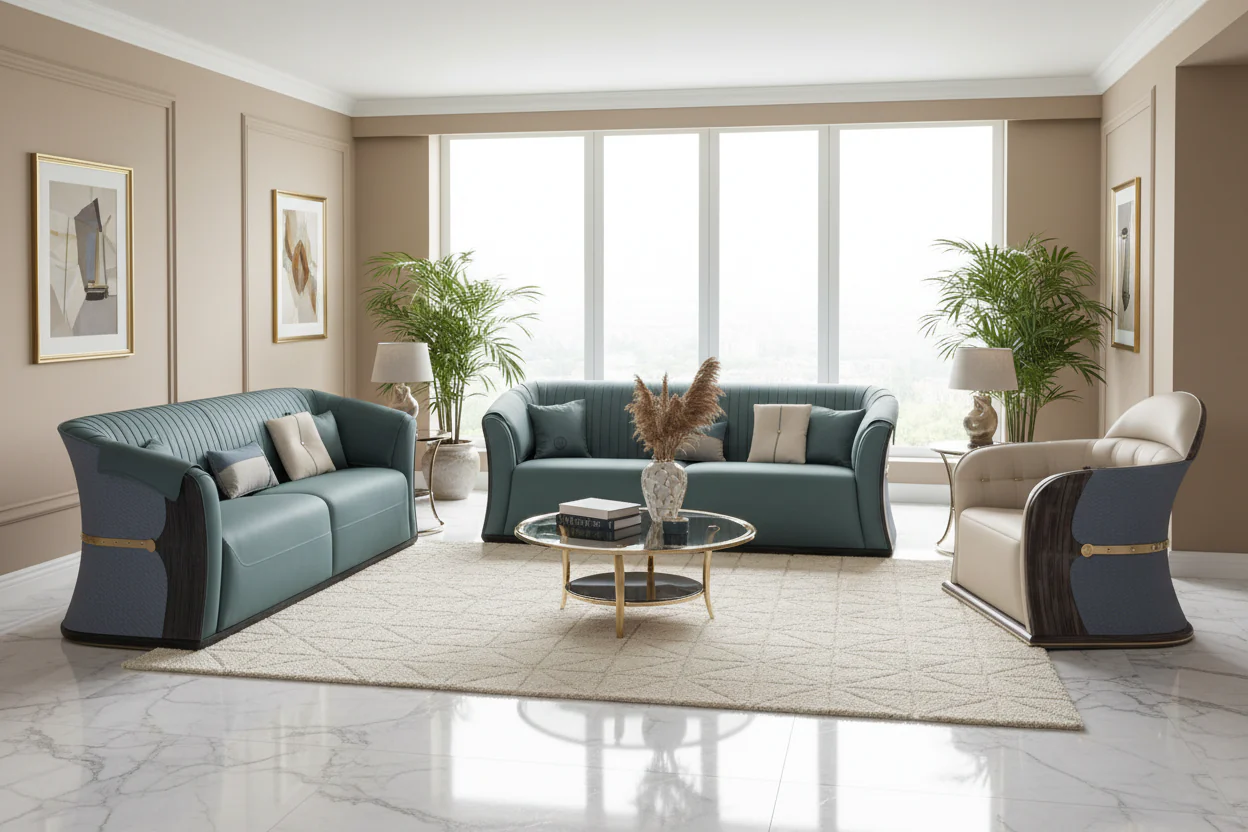 Imperial Jade Luxe Sofa Set - Image 4