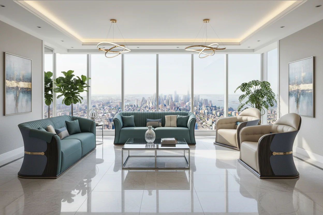 Imperial Jade Luxe Sofa Set - Image 5