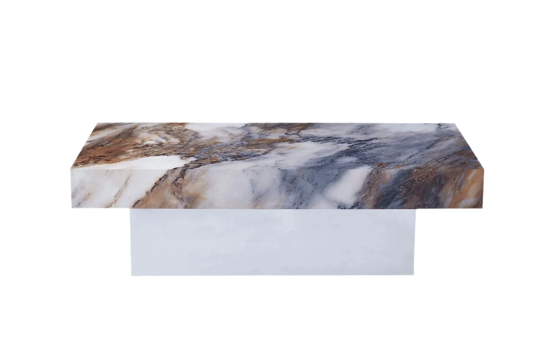 Ivory Sintered Stone Rectangle Coffee Table - Image 3