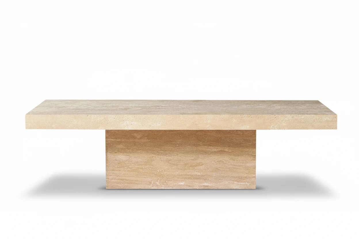 Larimar Travertine Rectangle Coffee Table - Image 15