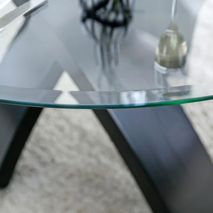 Jasmin Contemporary Glass Round Dining Table - Image 8