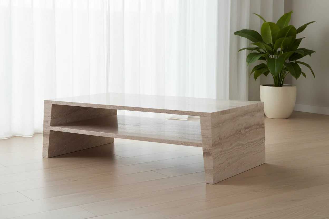 Jonquil Travertine Rectangle Coffee Table - Image 3
