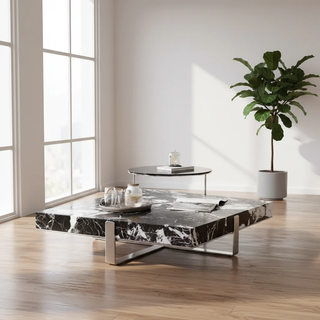 Lillian Marble Coffee Table Set - Image 4